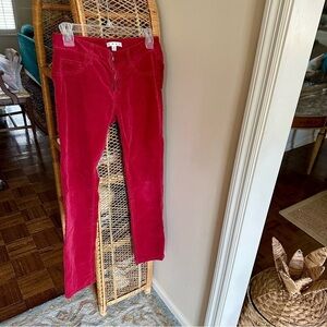 Women’s Red Corduroy Straight Leg Pants Size 2